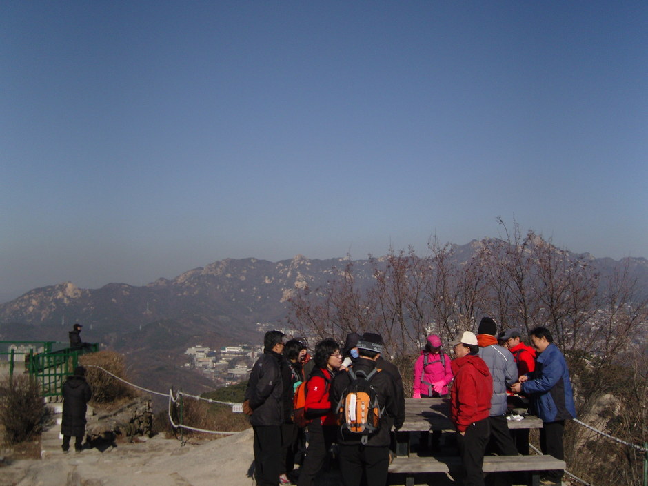 인왕산정상에서 본 이미지