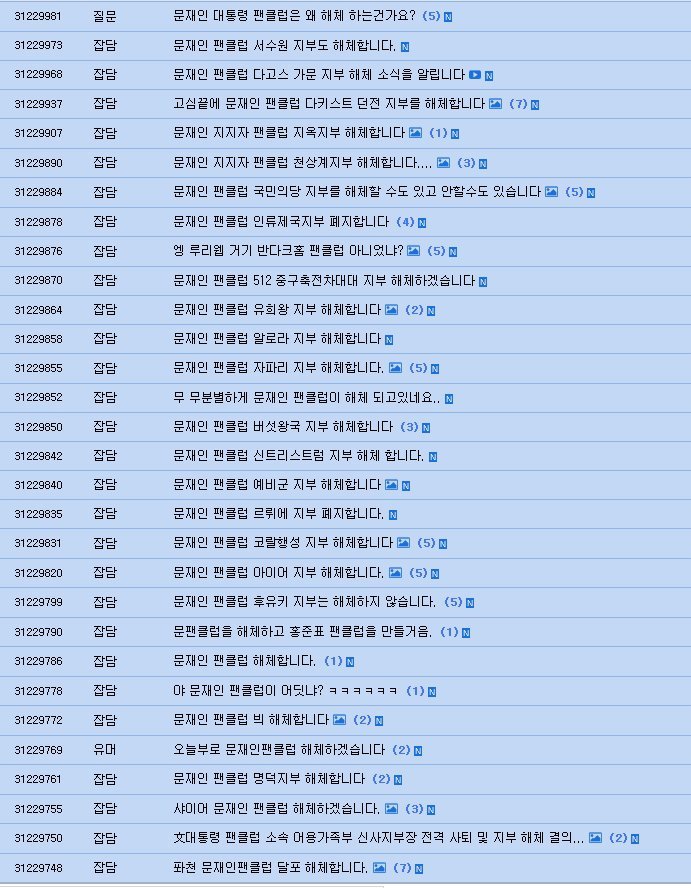 ㄹㄹ웹 문재인 대통령 팬클럽 해체중.. | 인스티즈