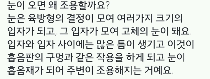 눈 내리는날 조용한 이유 | 인스티즈