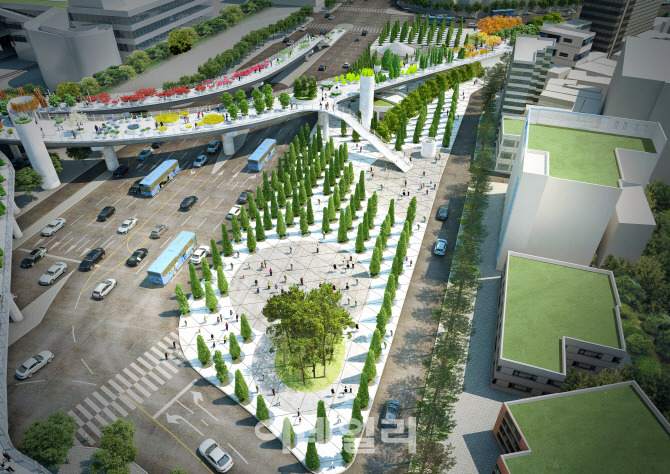 서울역 7017 프로젝트 서울역고가 공원화 기본설계안 조감도 | 인스티즈