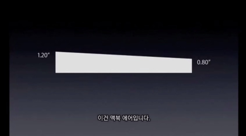 스티브잡스의 맥북에어 발표 키노트 | 인스티즈