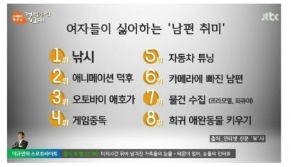여자들이 싫어하는 남편의 취미 | 인스티즈