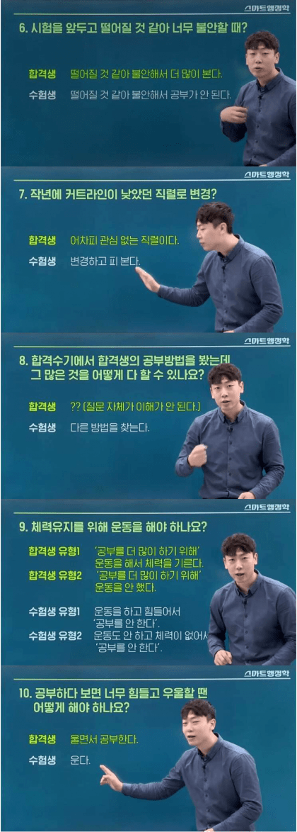 공무원 시험을 합격하는 자와 불합격하는 자의 차이 | 인스티즈
