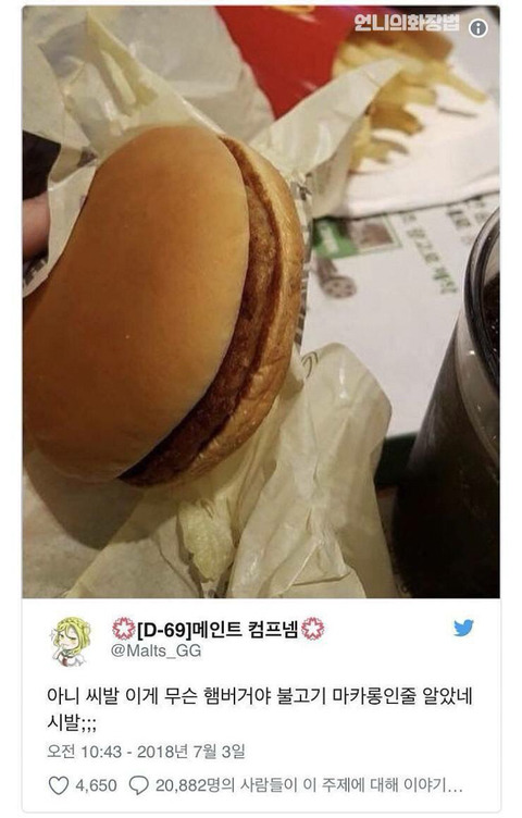 아니 X발 이게 무슨 햄버거야 마카롱 아님? | 인스티즈